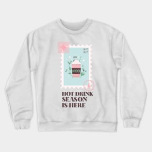 Coffee Lover Happy Holidays Christmas Winter Time Stamp Crewneck Sweatshirt